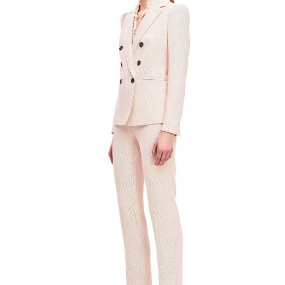 Rebecca Taylor Pindot Blush Pink Polka Dot Blazer - Picture 3 of 16